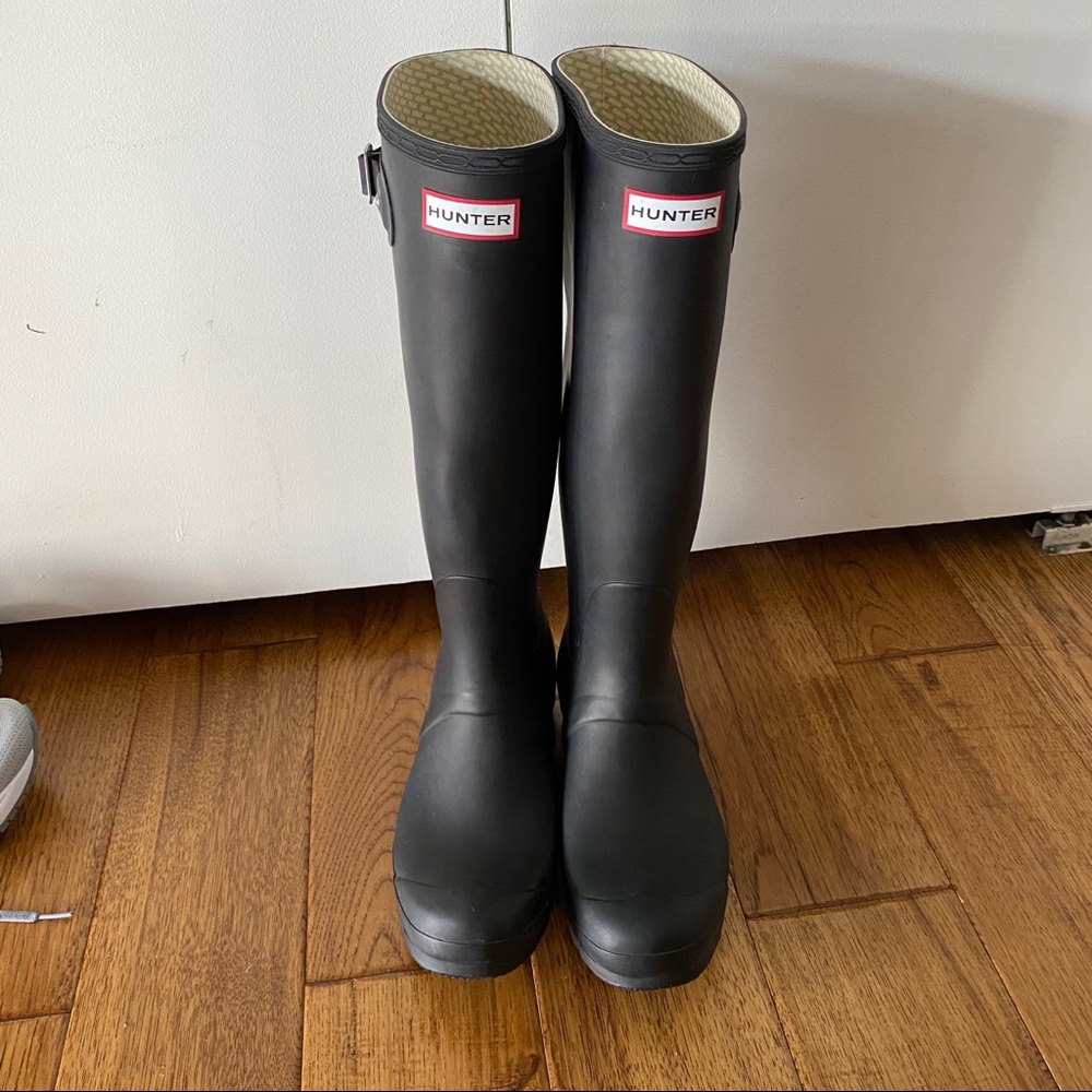 Hunter Tall Matte Black Boots